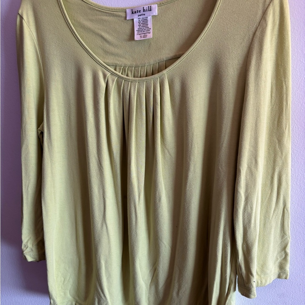 Kate Hill Light Green Blouse